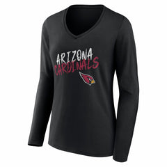 Arizona Cardinals Women's Hustle Long Sleeve V-Neck T-Shirt - Black online
