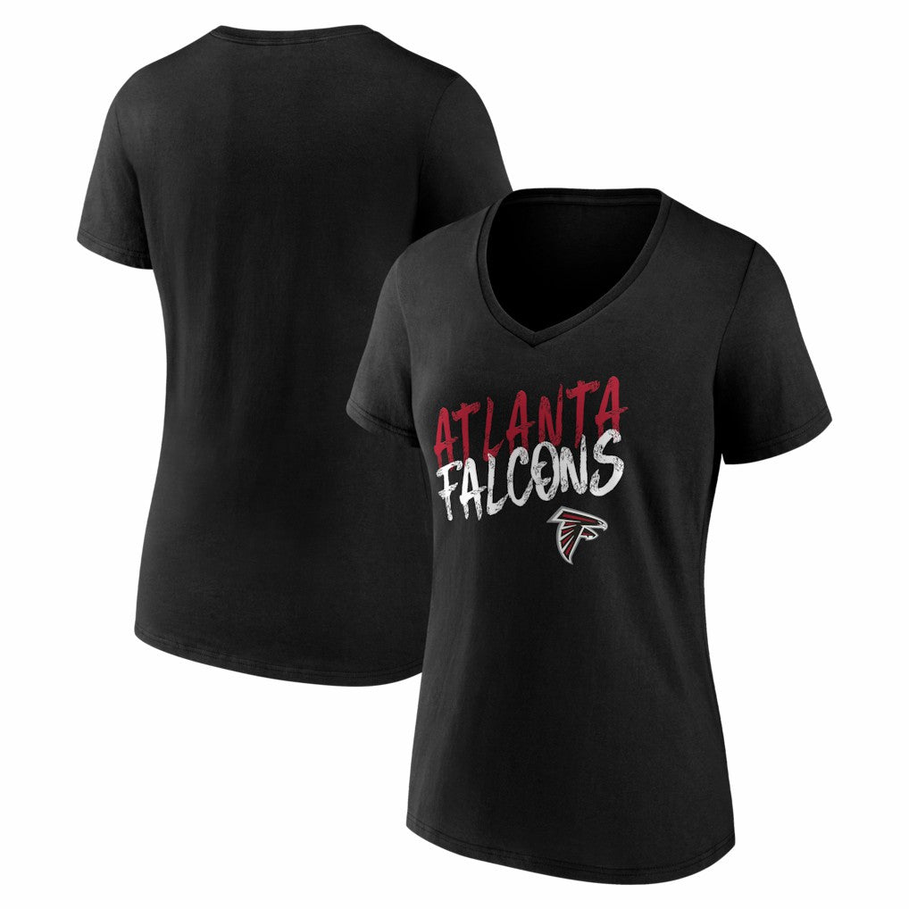 Atlanta Falcons Women's Hustle V-Neck T-Shirt - Black cheap