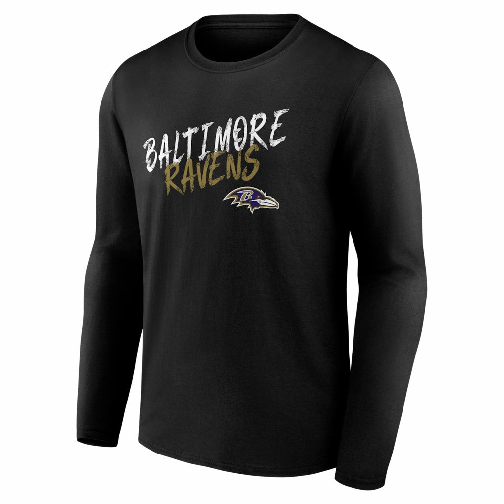 Baltimore Ravens Hustle Long Sleeve T-Shirt - Black on sale