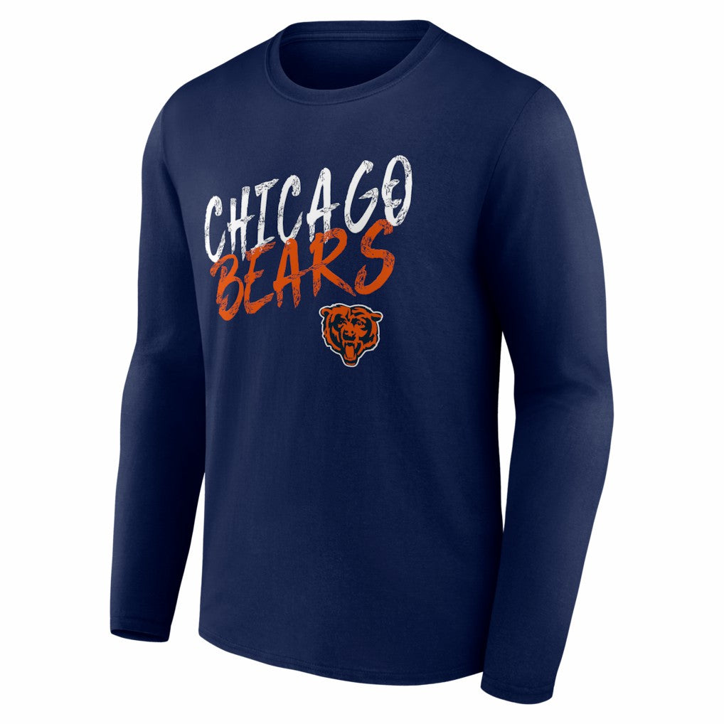 Chicago Bears Hustle Long Sleeve T-Shirt - Navy for sale