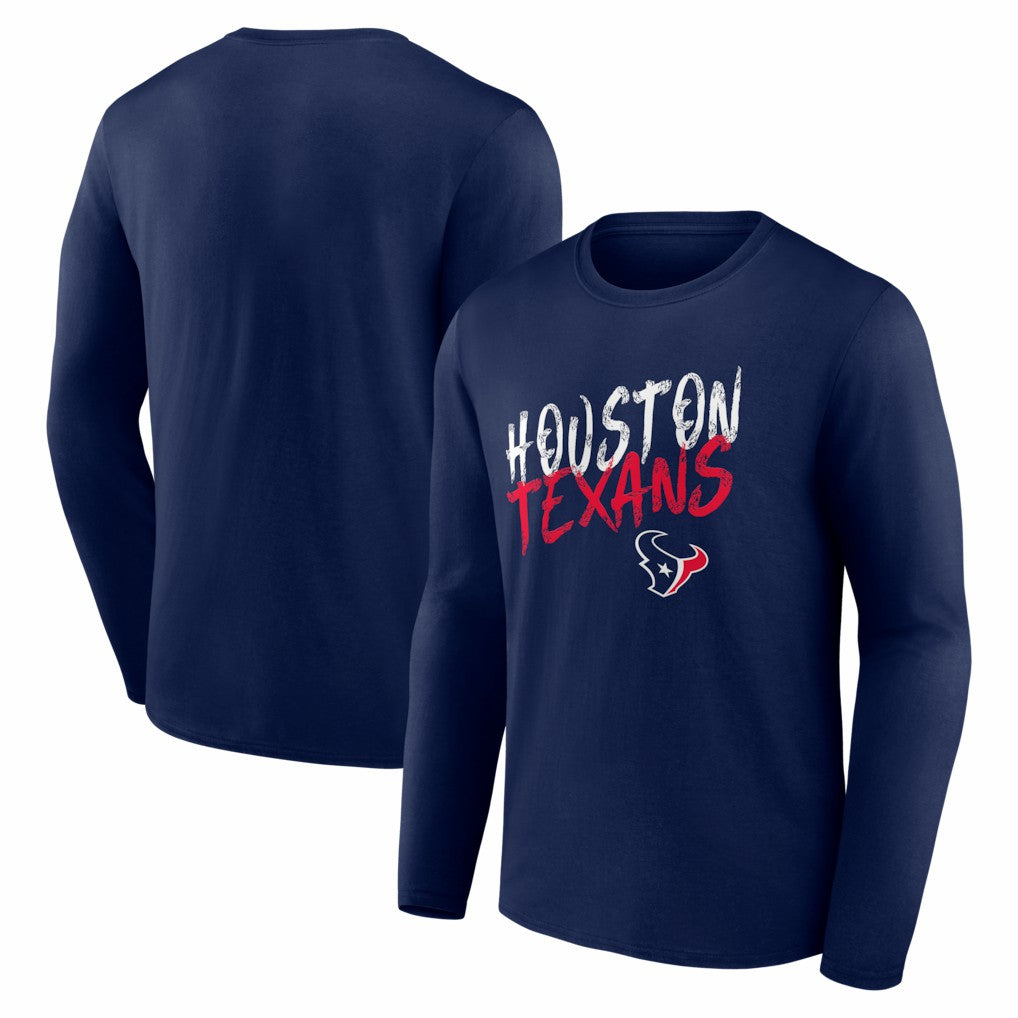 Houston Texans Hustle Long Sleeve T-Shirt - Navy online