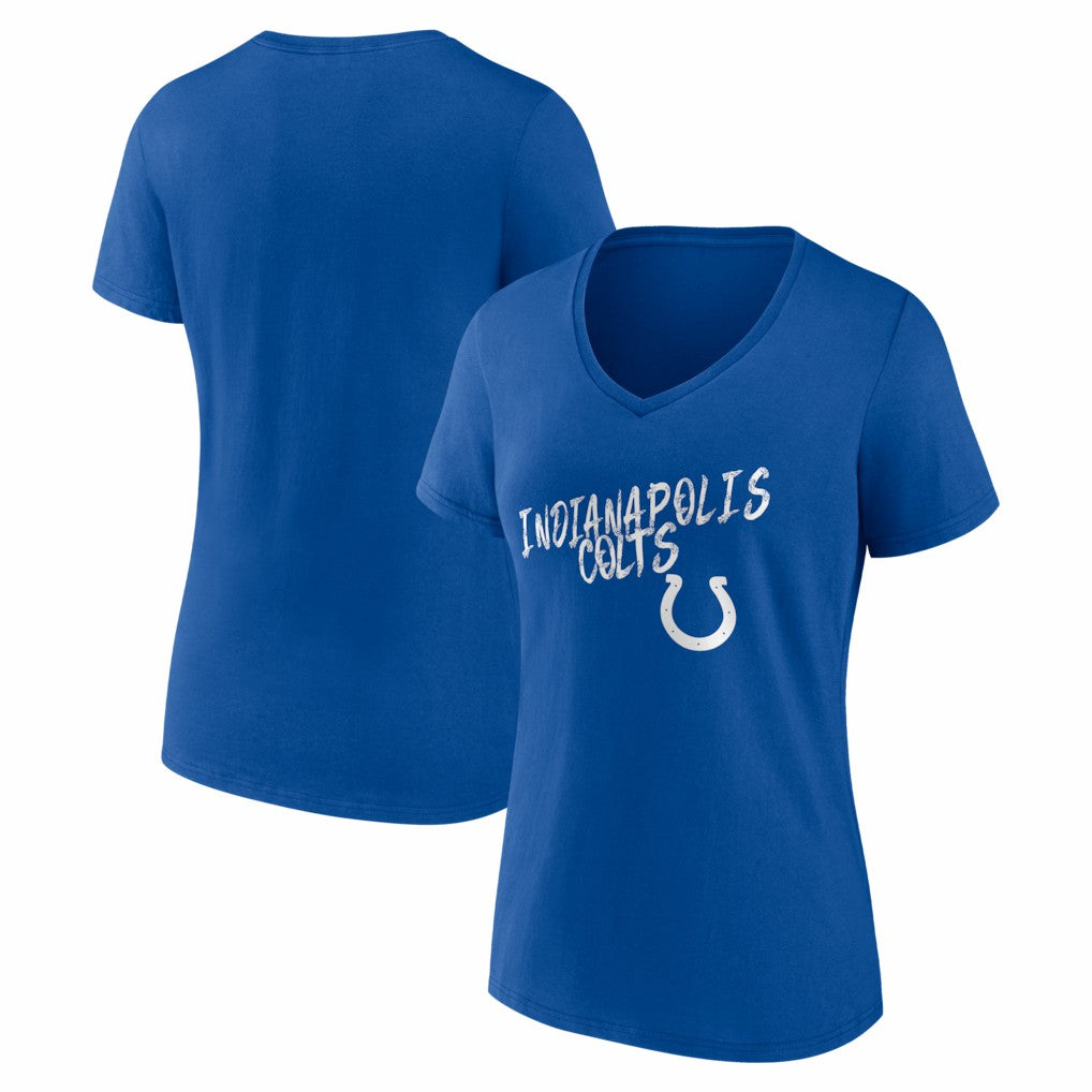 Indianapolis Colts Women's Hustle V-Neck T-Shirt - Royal online