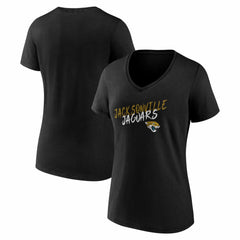 Jacksonville Jaguars Women's Hustle V-Neck T-Shirt - Black outlet