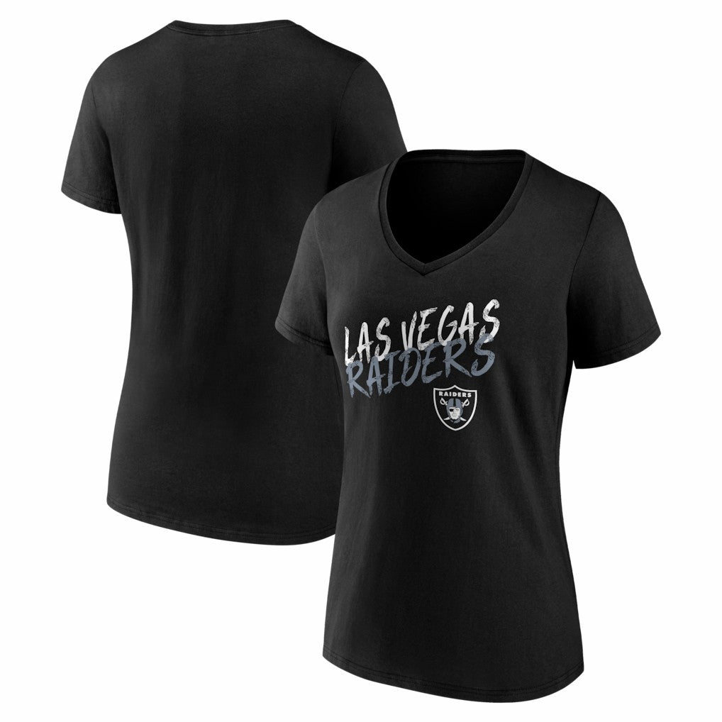 Las Vegas Raiders Women's Hustle V-Neck T-Shirt - Black discount