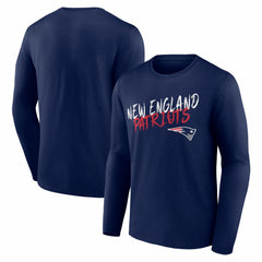 New England Patriots Hustle Long Sleeve T-Shirt - Navy for sale