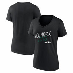 New York Jets Women's Hustle V-Neck T-Shirt - Black outlet