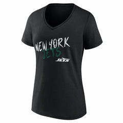 New York Jets Women's Hustle V-Neck T-Shirt - Black outlet