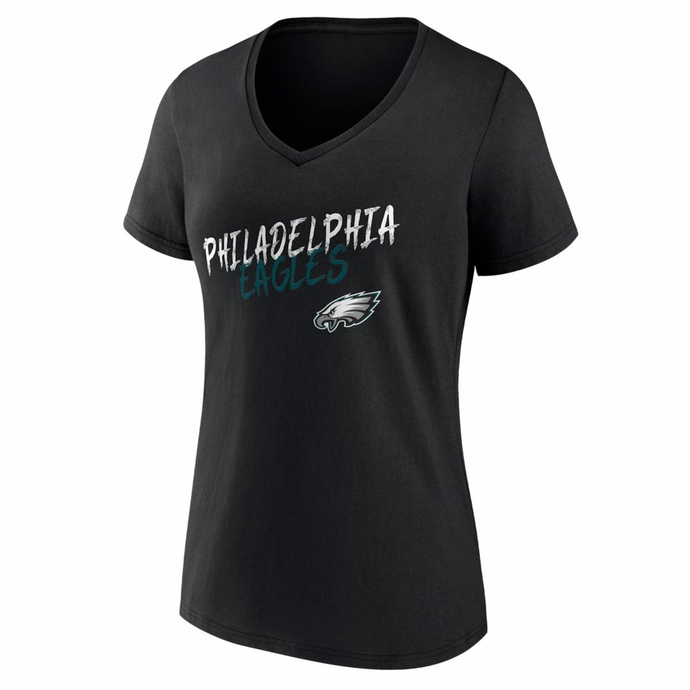 Philadelphia Eagles Women's Hustle V-Neck T-Shirt - Black on sale