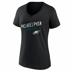 Philadelphia Eagles Women's Hustle V-Neck T-Shirt - Black on sale