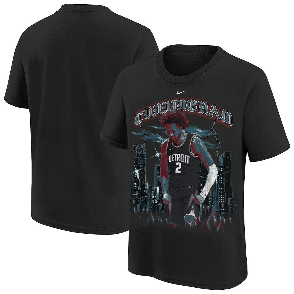 Cade Cunningham Detroit Pistons Youth City Edition Player T-Shirt sale - Black cheap