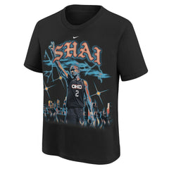 Shai Gilgeous-Alexander Oklahoma City Thunder Youth City Edition Player T-Shirt - Black cheap
