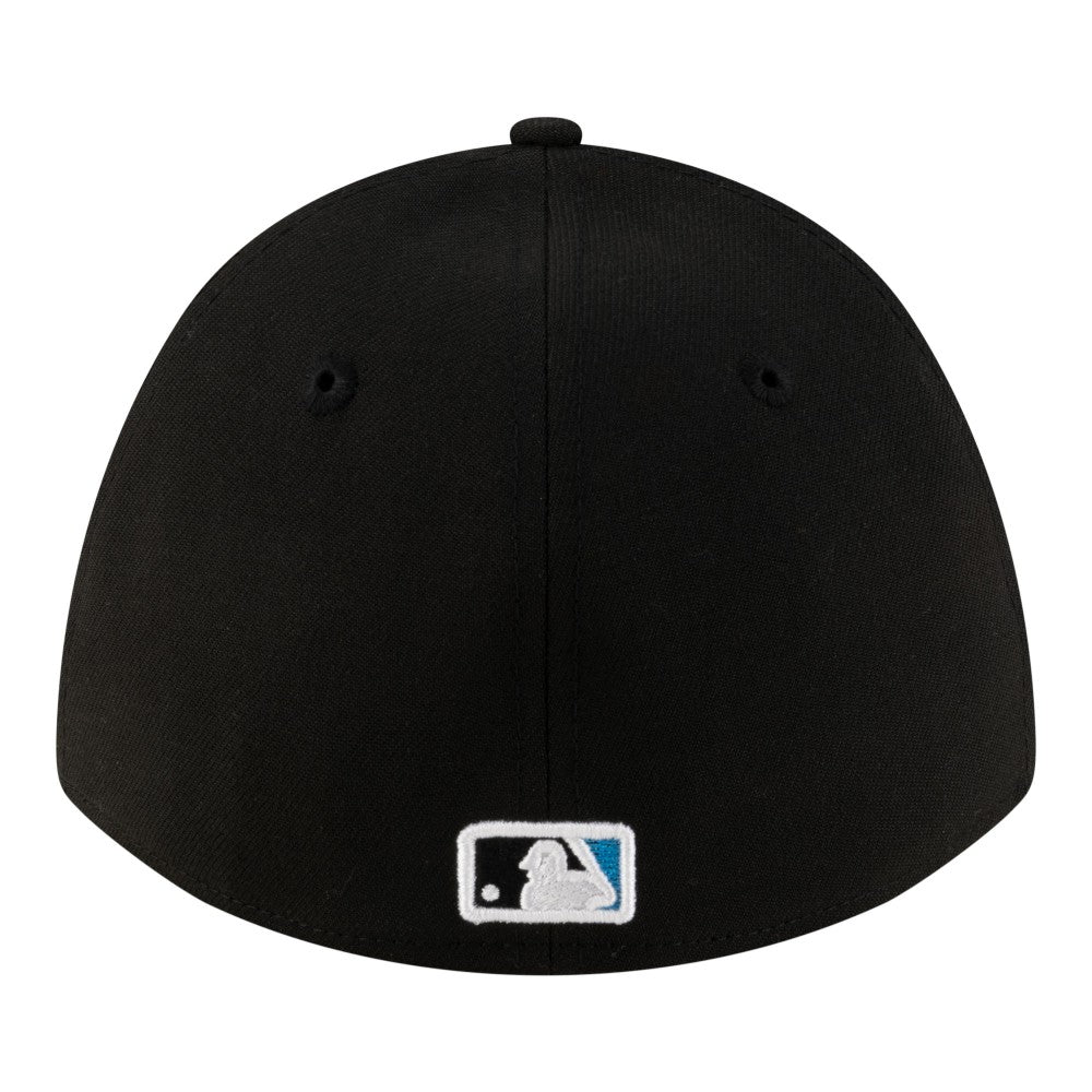 Miami Marlins Player Replica 39THIRTY M-Crown Flex Hat Black