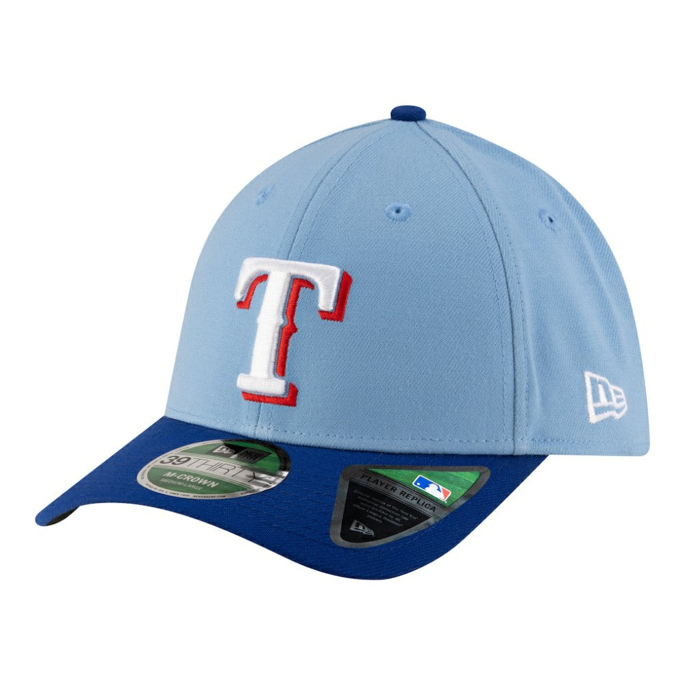 Texas Rangers Player Replica 39THIRTY M-Crown Flex Hat Light Blue