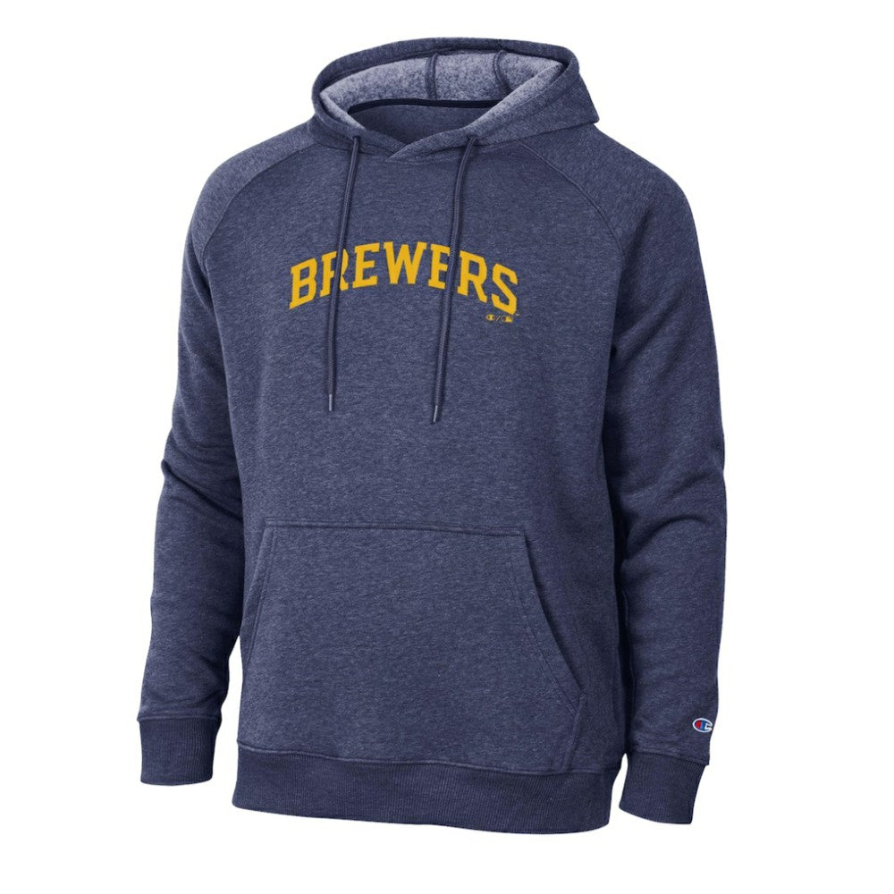 Milwaukee Brewers Champion Triumph Tri-Blend Raglan Hoodie Navy