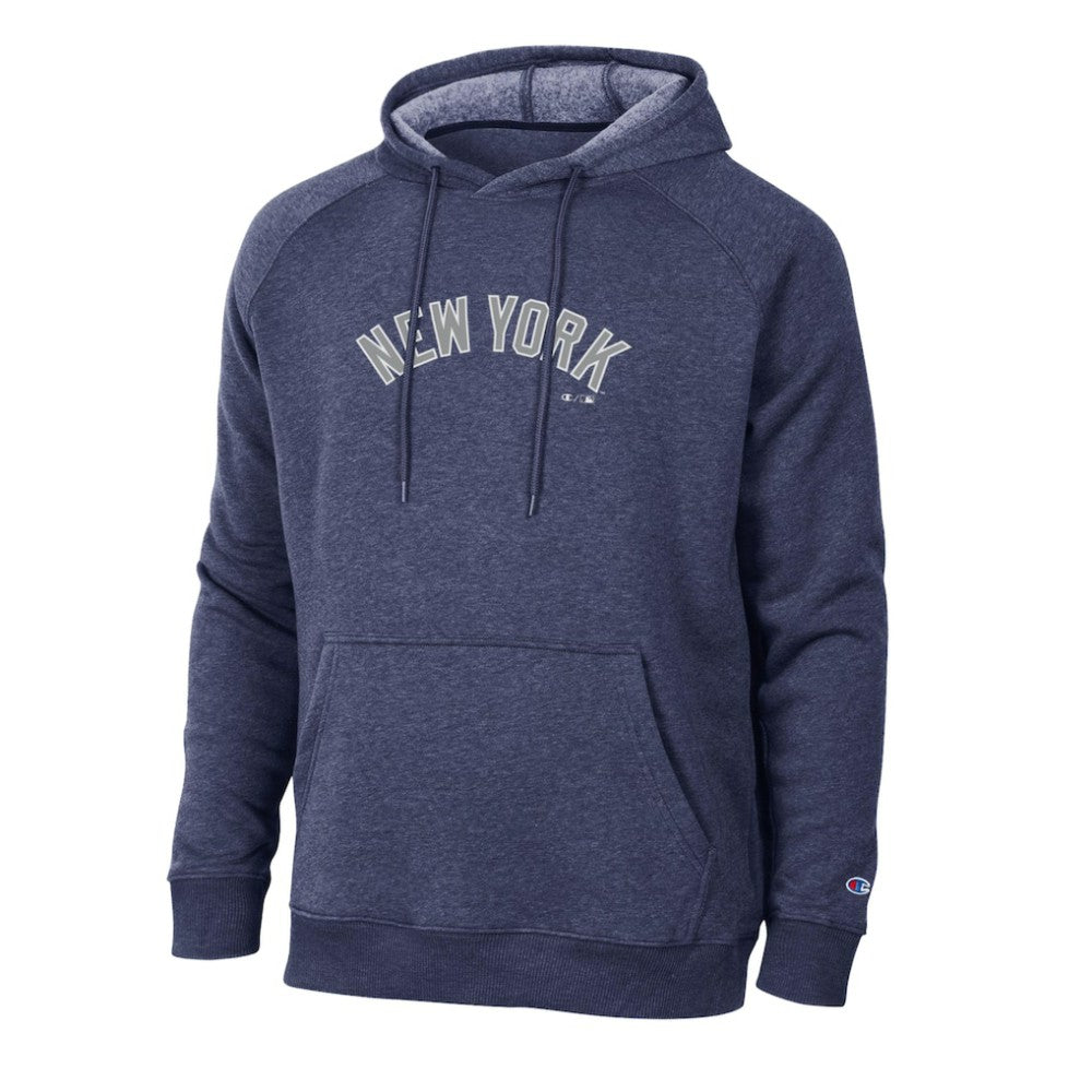 New York Yankees Champion Triumph Tri-Blend Raglan Hoodie Navy
