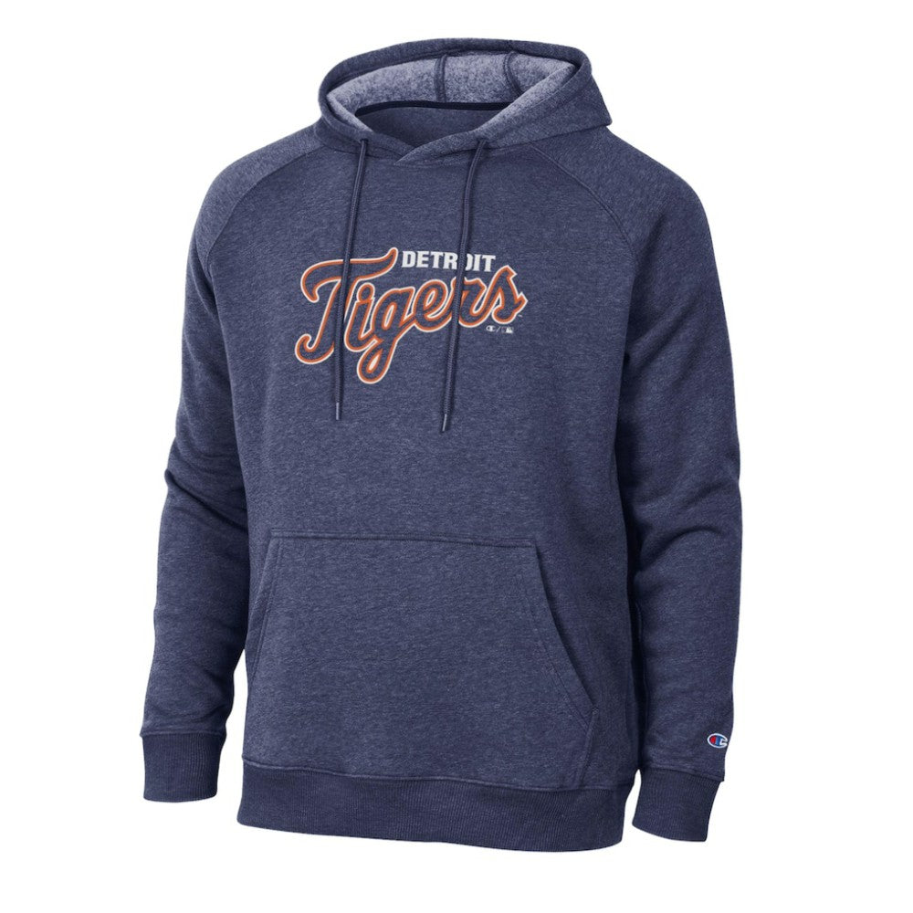 Detroit Tigers Champion Triumph Tri-Blend Raglan Hoodie Navy