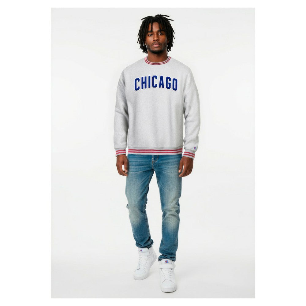 Chicago Cubs Champion Reverse Weave Sweatshirt Heather Gray