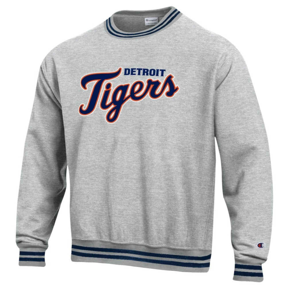 Detroit Tigers Champion Reverse Weave Sweatshirt Heather Gray