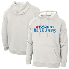 Toronto Blue Jays Champion Triumph Tri-Blend Raglan Hoodie Heathered Core Ultra Light Grey
