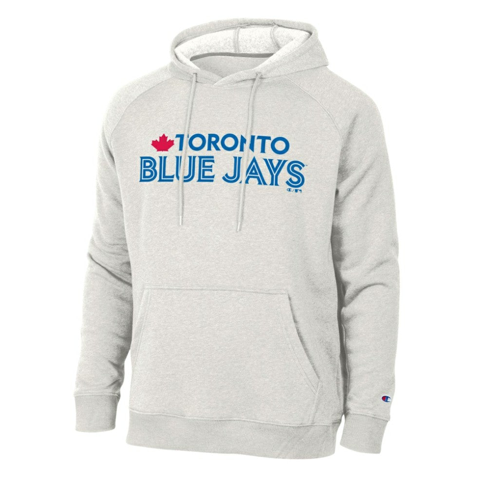Toronto Blue Jays Champion Triumph Tri-Blend Raglan Hoodie Heathered Core Ultra Light Grey