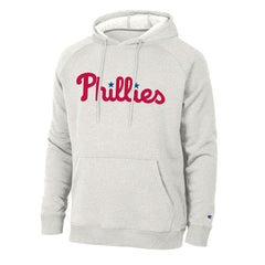 Philadelphia Phillies Champion Triumph Tri-Blend Raglan Hoodie Heathered Core Ultra Light Grey