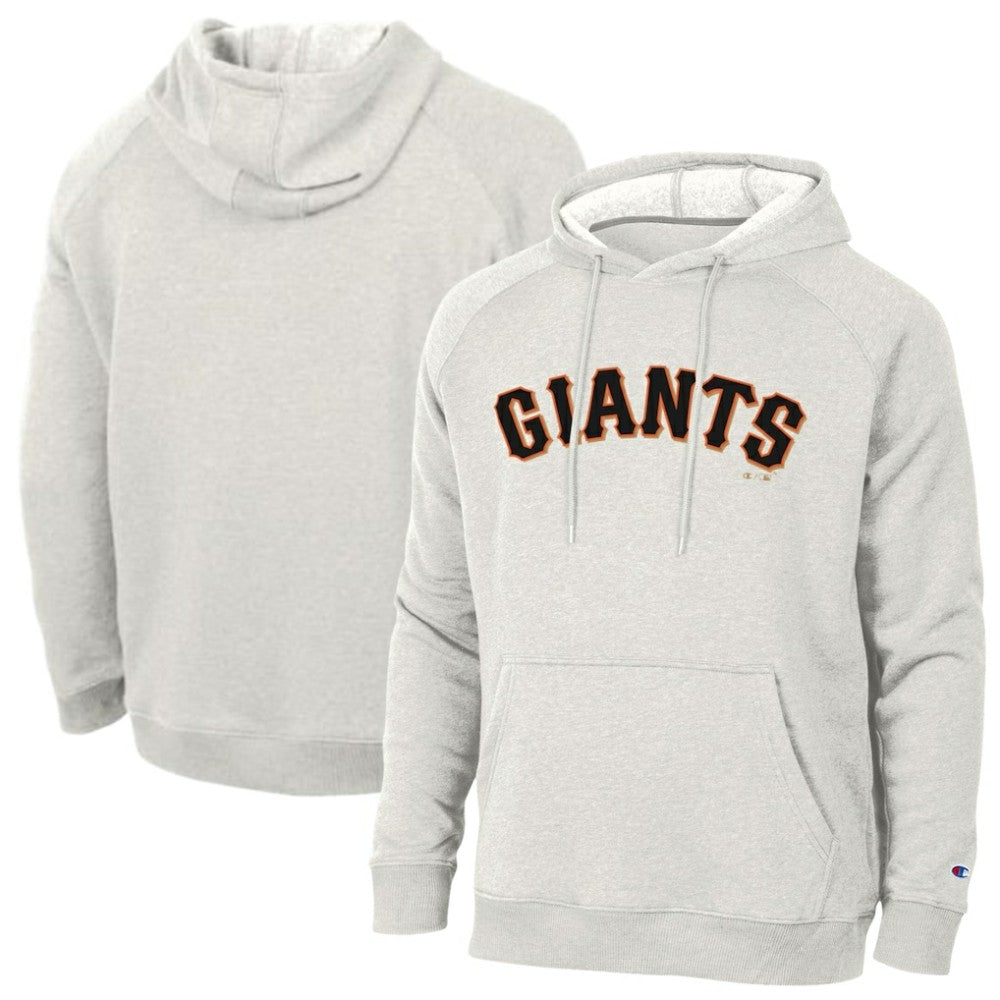 San Francisco Giants Champion Triumph Tri-Blend Raglan Hoodie Heathered Core Ultra Light Grey