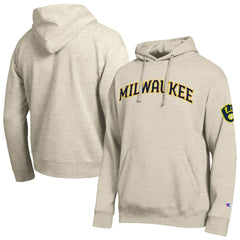 Milwaukee Brewers Champion All Star Chenille Patch Hoodie Oatmeal