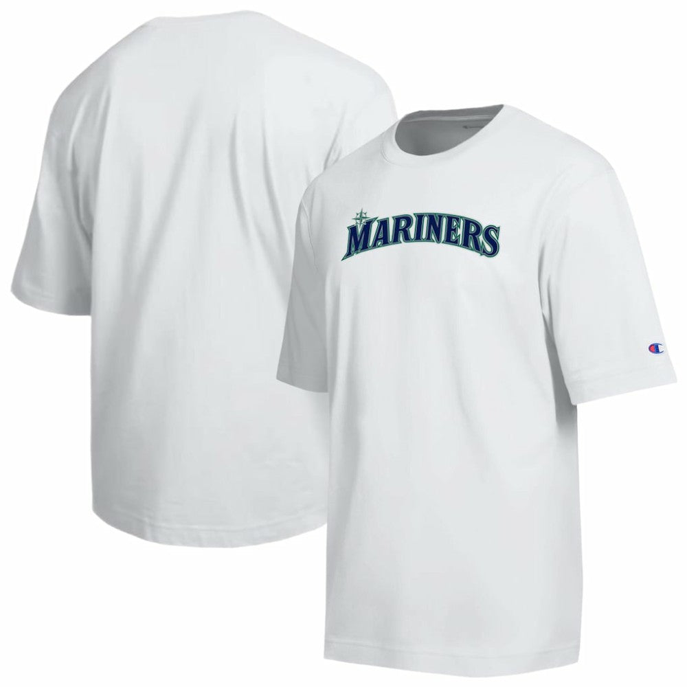 Seattle Mariners Champion All Star Arched Chenille Wordmark T-Shirt White