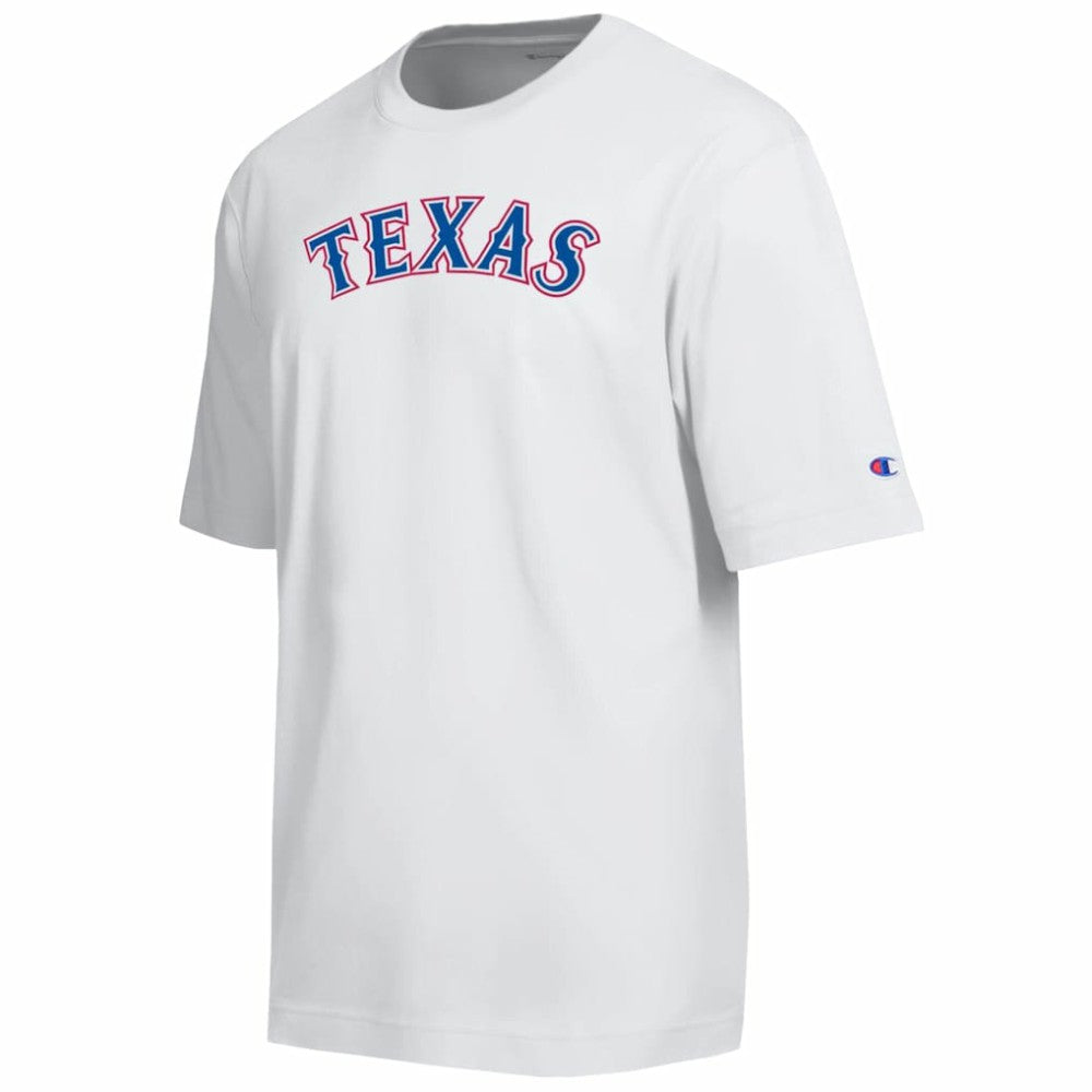 Texas Rangers Champion All Star Arched Chenille Wordmark T-Shirt White