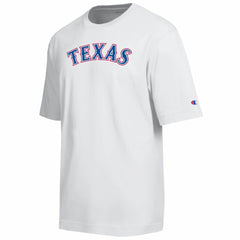 Texas Rangers Champion All Star Arched Chenille Wordmark T-Shirt White