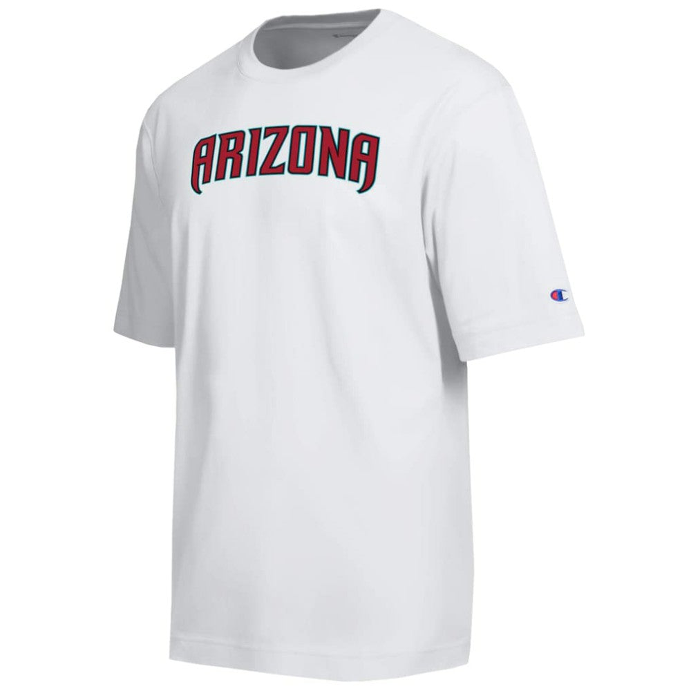 Arizona Diamondbacks Champion All Star Arched Chenille Wordmark T-Shirt White