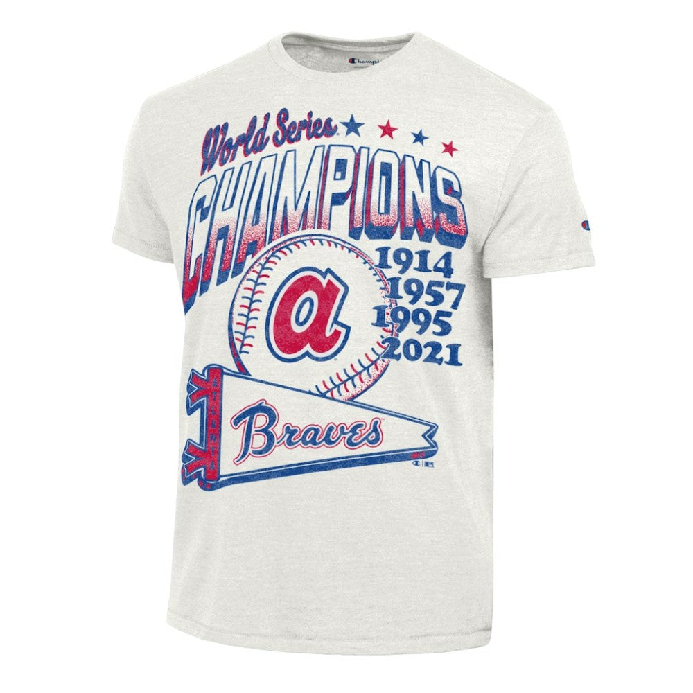 Atlanta Braves Champion Winning Tradition Cooperstown Tri-Blend T-Shirt White
