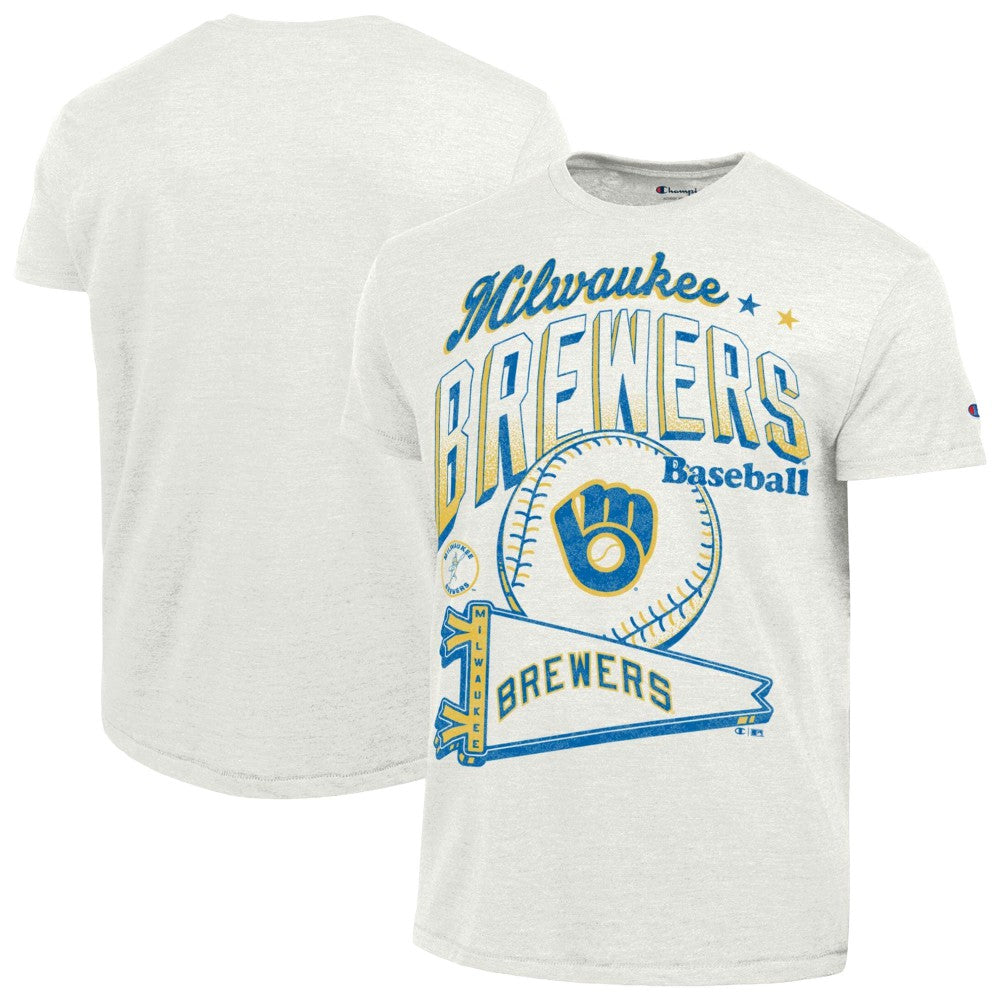 Milwaukee Brewers Champion Winning Tradition Cooperstown Tri-Blend T-Shirt White