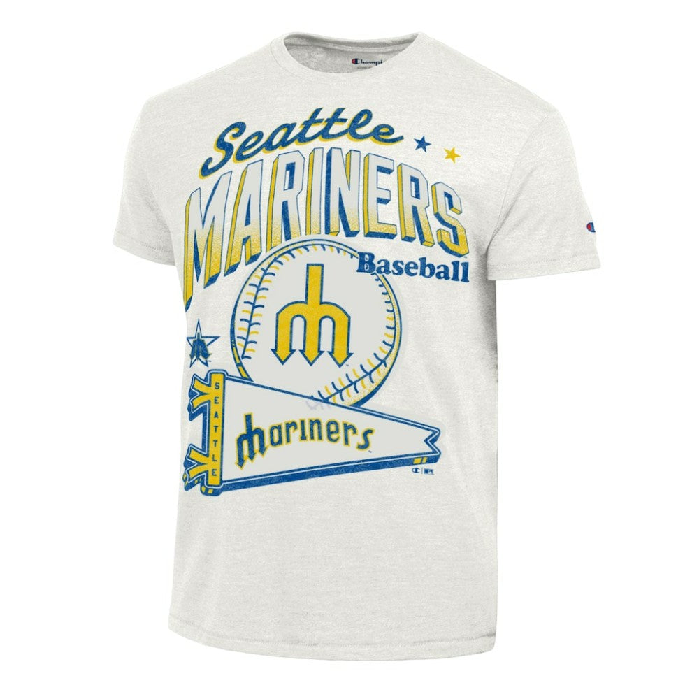 Seattle Mariners Champion Winning Tradition Cooperstown Tri-Blend T-Shirt White