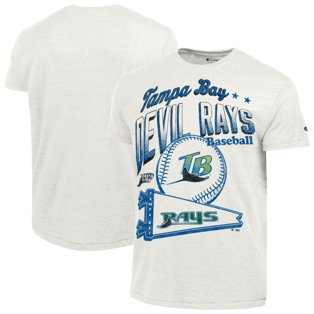 Tampa Bay Rays Champion Winning Tradition Cooperstown Tri-Blend T-Shirt White