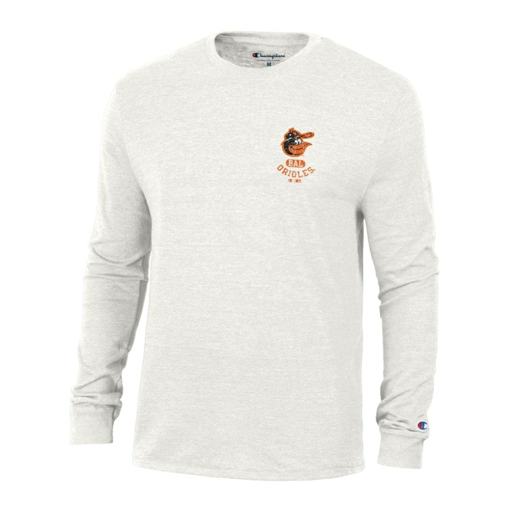 Baltimore Orioles Champion Cooperstown Winning Tradition Tri-Blend Long Sleeve T-Shirt White