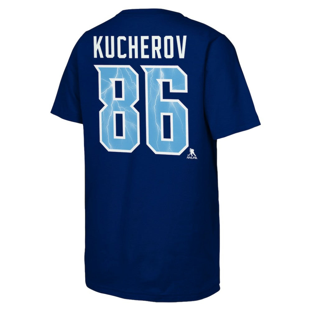 Nikita Kucherov Tampa Bay Lightning Fanatics Youth Alternate Captain 2026 Stadium Series T-Shirt - Blue T-shirts