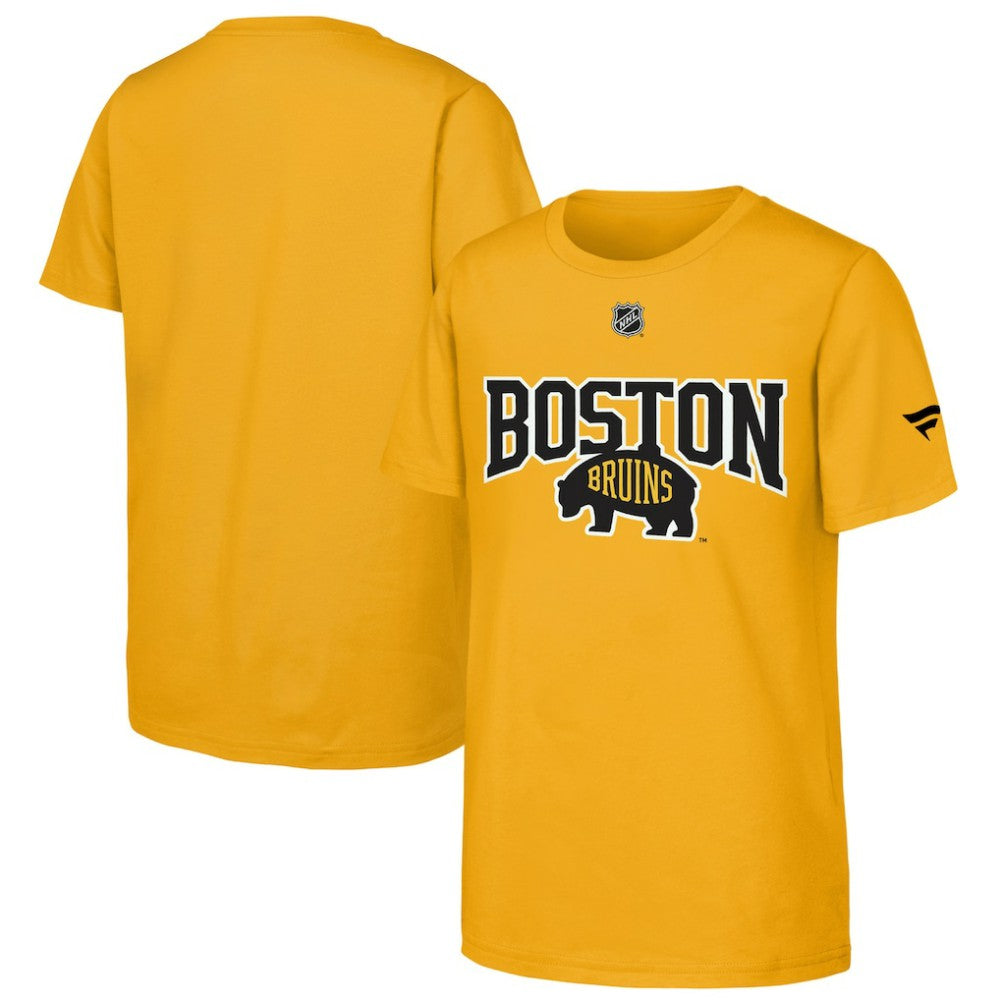 Boston Bruins Fanatics Youth 2026 NHL Stadium Series Authentic Locker Room T-Shirt - Gold T-shirts