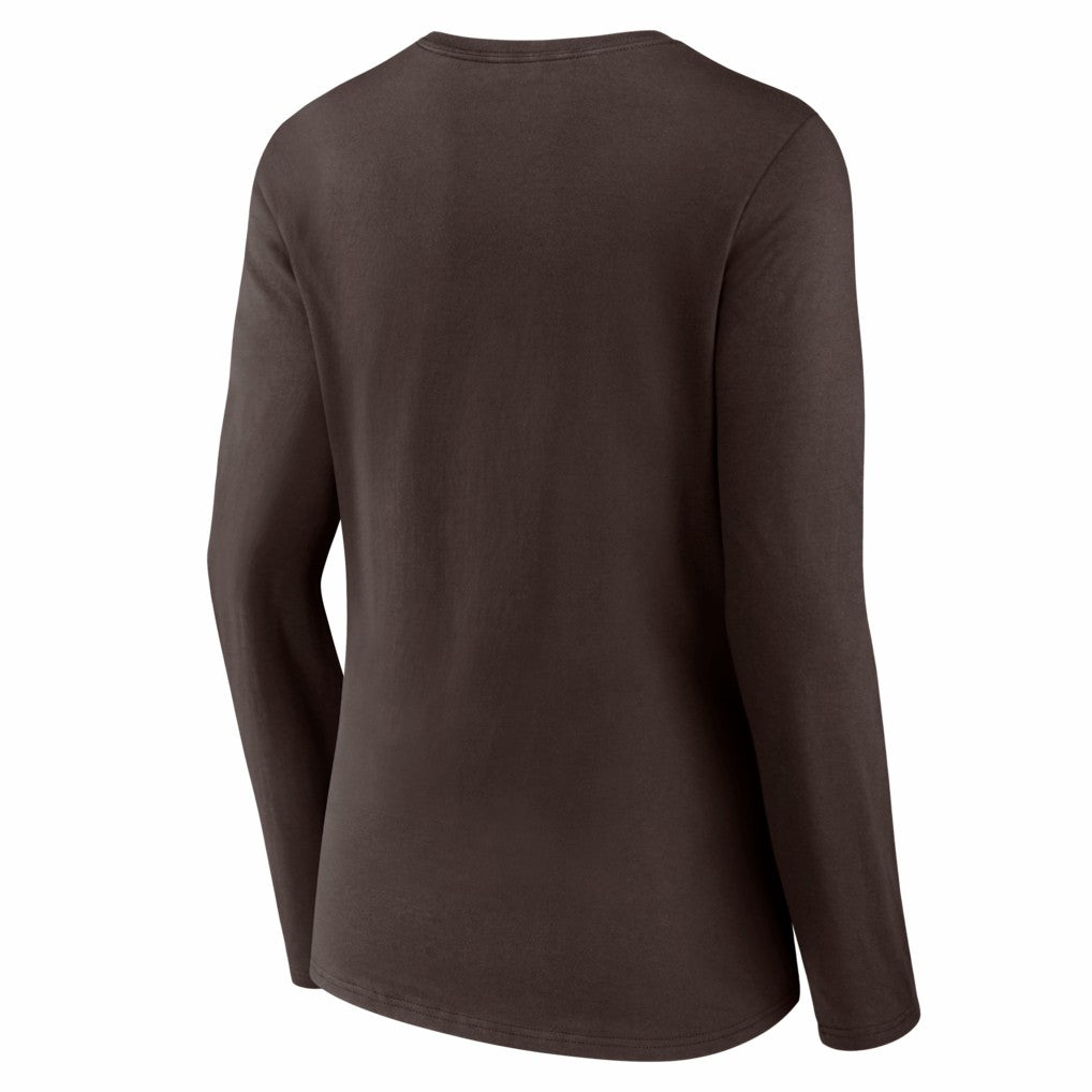 Cleveland Browns Women's Hustle Long Sleeve V-Neck T-Shirt - Brown online