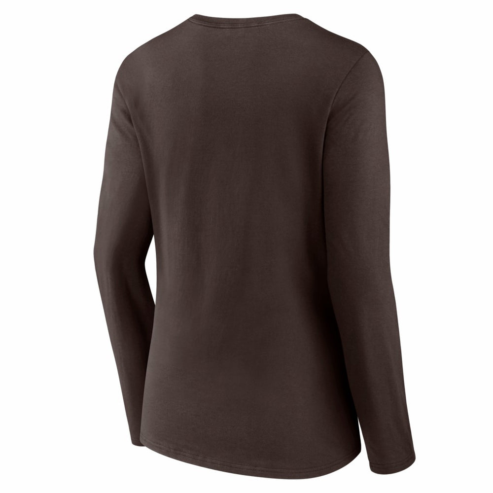 Cleveland Browns Women's Hustle Long Sleeve V-Neck T-Shirt - Brown online