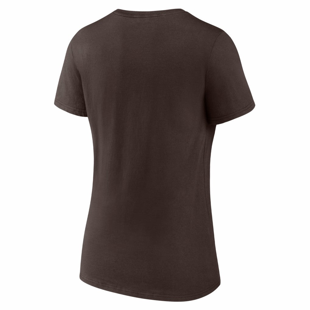 Cleveland Browns Women's Hustle V-Neck T-Shirt - Brown discount