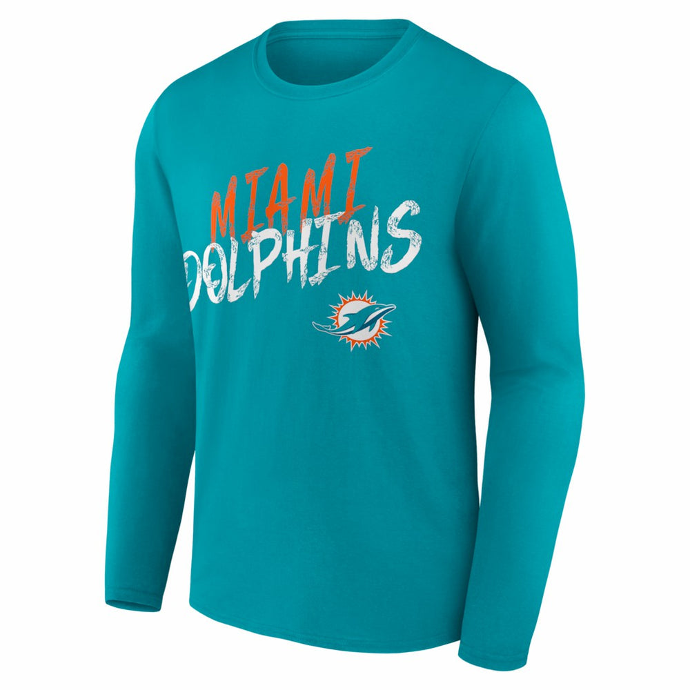 Miami Dolphins Hustle Long Sleeve T-Shirt - Aqua on sale