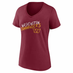 Washington Commanders Women's Hustle V-Neck T-Shirt - Burgundy online