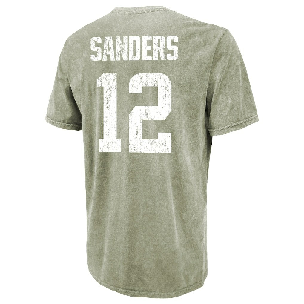 Shedeur Sanders Cleveland Browns Majestic Threads Mineral Wash Name & Number T-Shirt - Moss Green outlet