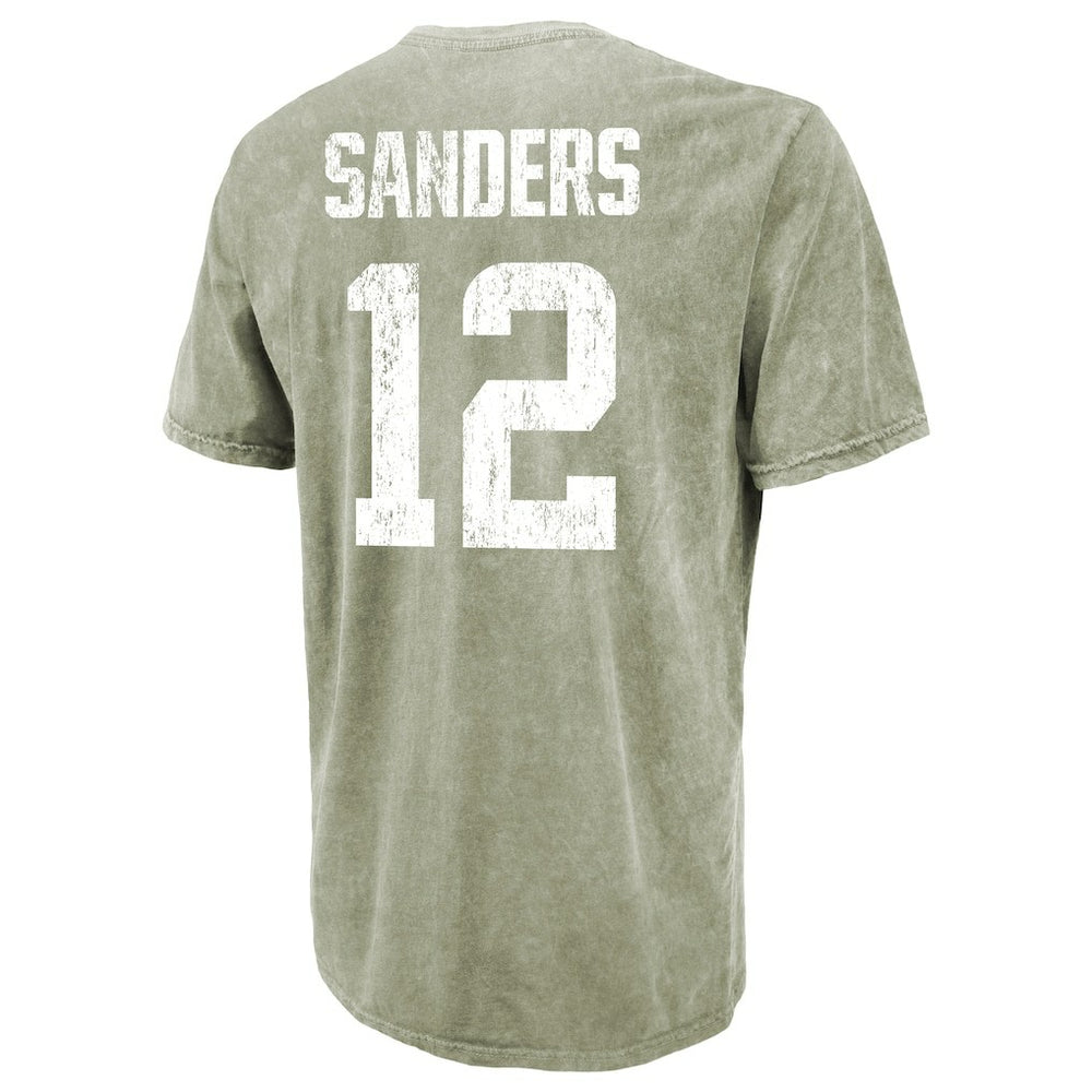 Shedeur Sanders Cleveland Browns Majestic Threads Mineral Wash Name & Number T-Shirt - Moss Green outlet