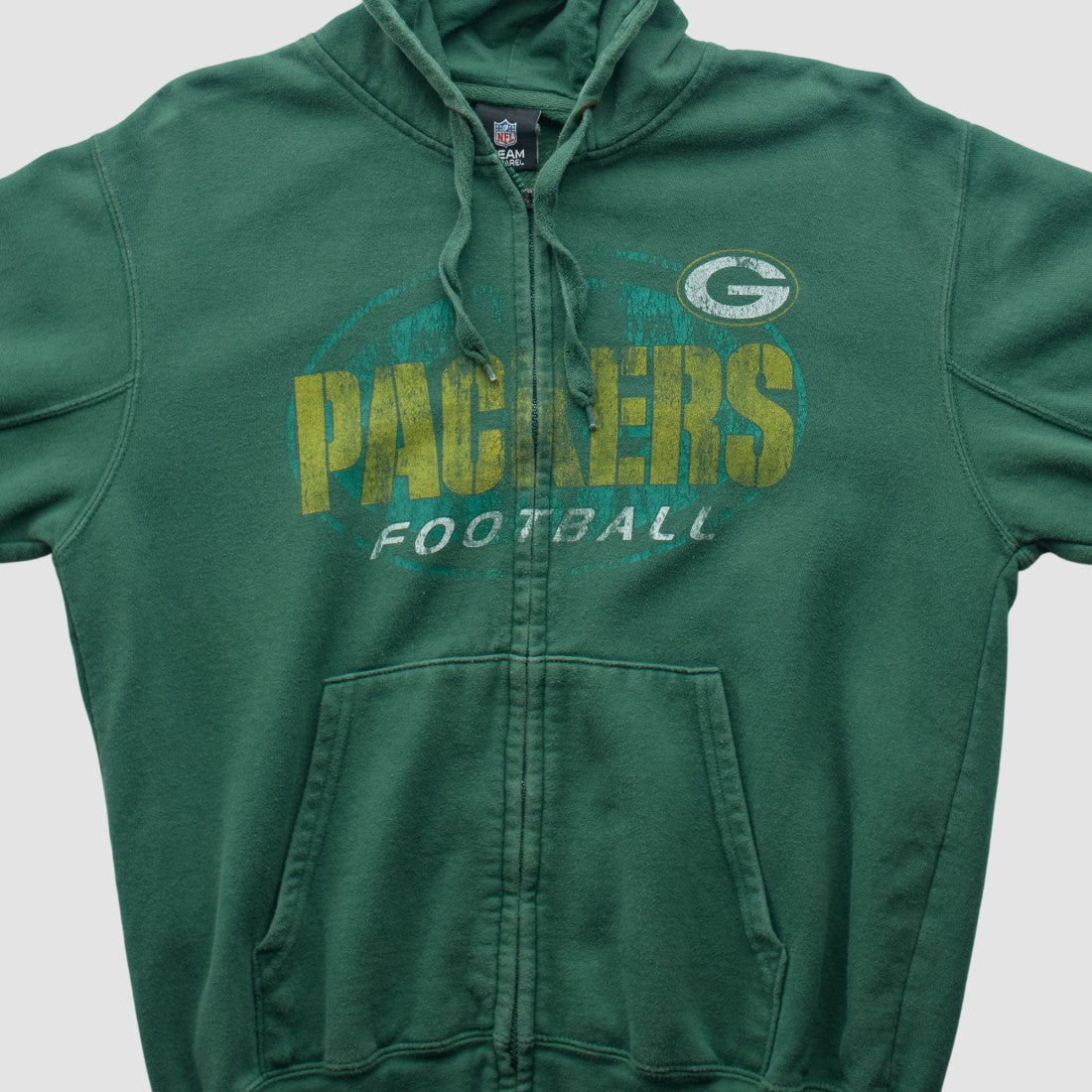 Green Bay Packers Team Edition Apparel 2010s Hooded Full Zip Sweatshirt - Green Vintage cheap
