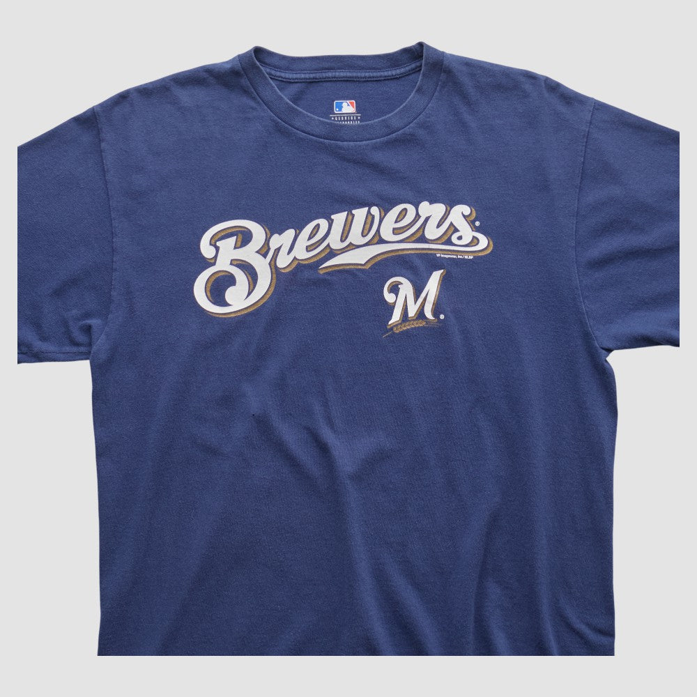 Milwaukee Brewers MLB 2000s T-shirt Navy Vintage