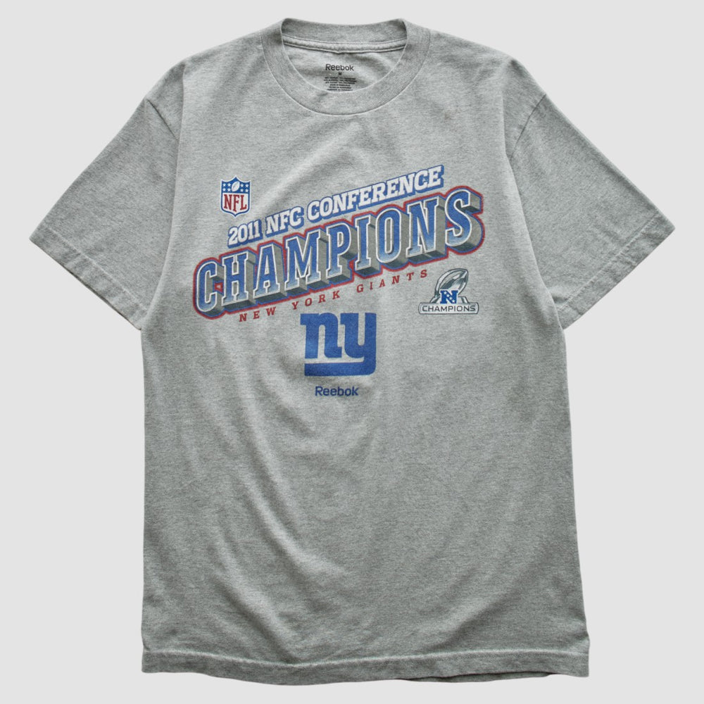 New York Giants Reebok 2011 T-shirt - Heather Gray Vintage on sale