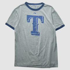 Texas Rangers Majestic 2010 T-shirt Heather Gray Vintage