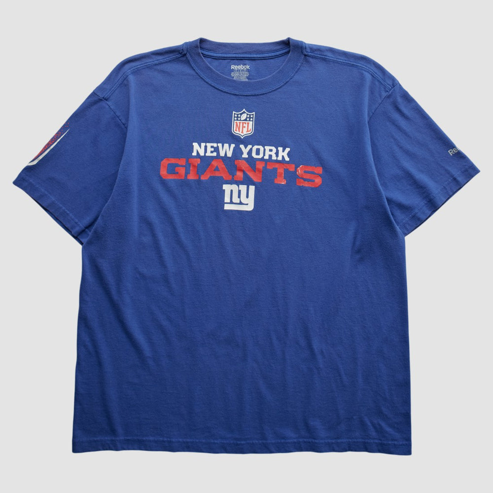 New York Giants Reebok 2000s T-shirt - Blue Vintage sale